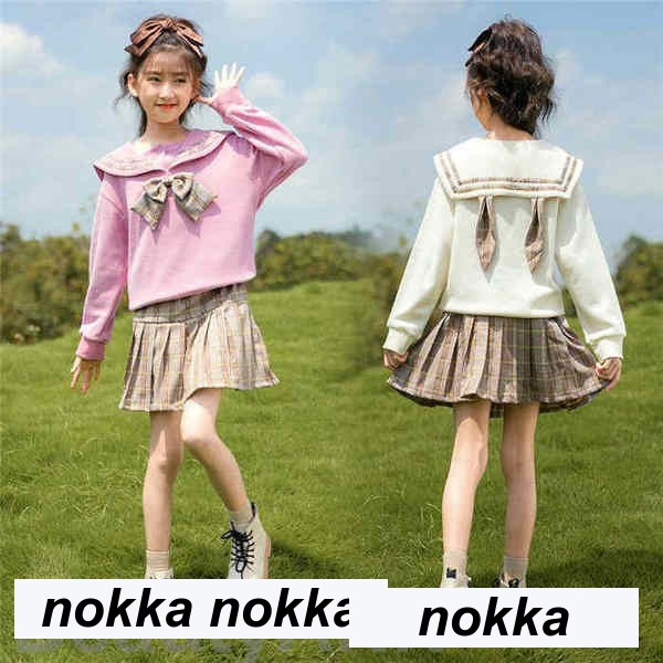 子供服 2点セット セットアップ 女の子 通学 長袖 春秋 秋着 上下セット 韓国子供服 ジュニア