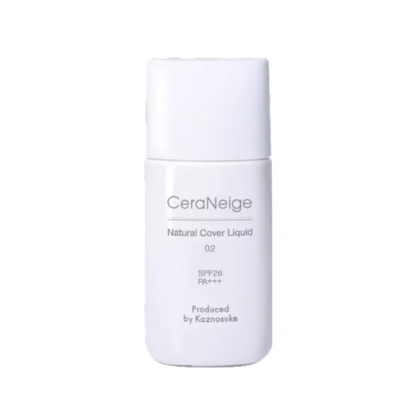セララボ【セラネージュ ナチュラルカバーリキッド 02（27mL）SPF26/PA+++】 リキッドファンデーション ローズベージュ ナチュラル肌向け 紫外線吸収剤フリー 酸化亜鉛フリー セミマット