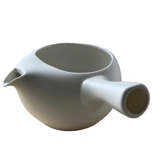 常滑焼 フタなし急須 ちゃーみる 冷茶 日本製 (白マット, 660ml入り)