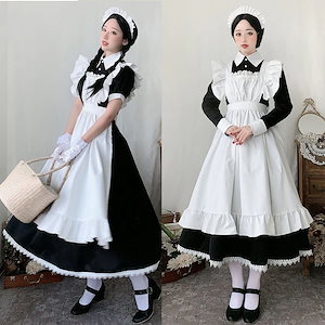 【ギフト付き】マルチスタイルセットロリータメイド可愛いワンピースのビッグサイズ コスプレ コスプレ ハロウィン 2025新型メイド服