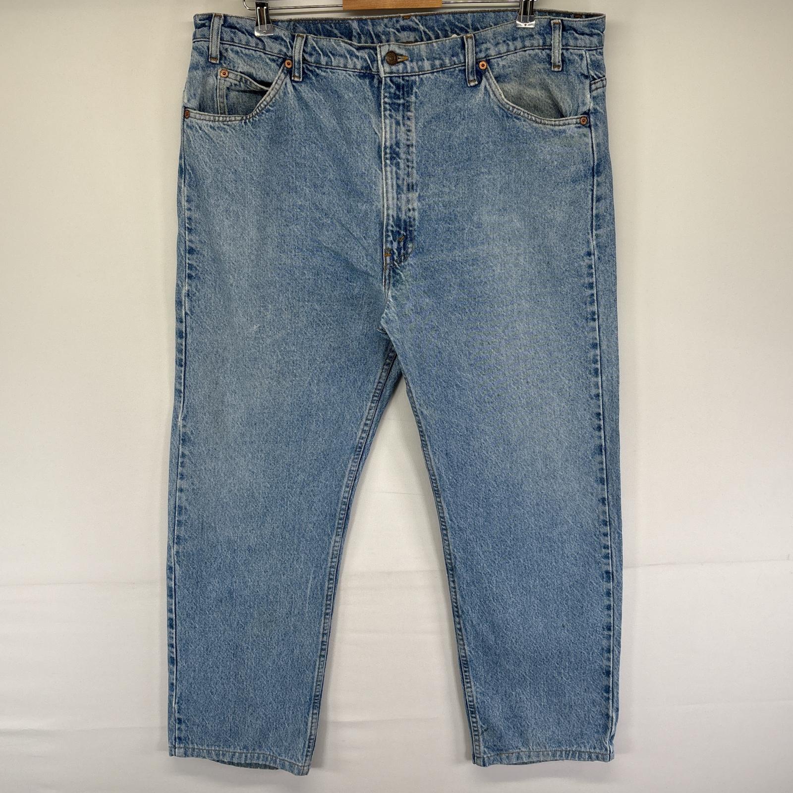 古着 90s/90年代 デニムパンツ 505 ストレート ジップフライ ジーンズ ジーパン 色落ち w42 L32 ブルー メンズ