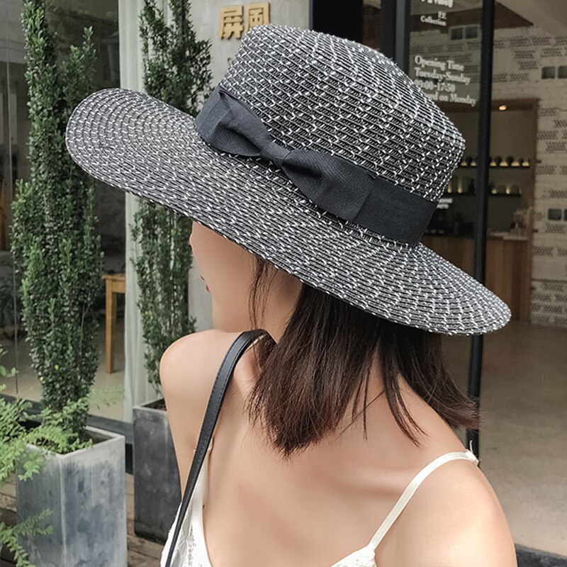 [Qoo10] 帽子女性の夏フラットエッジシルクハット英 : バッグ・雑貨