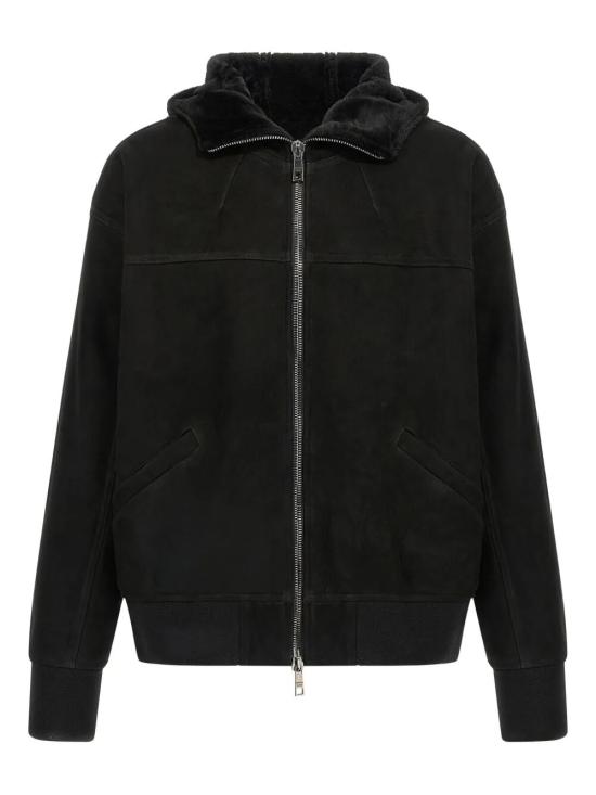 GIORGIO BRATO Men Leather Jackets GU26F22009MEVL BLACK TAR