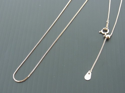 K18ピンクゴールド　0.7ミリベネチアンチェーン　45センチ　スライド式アジャスター 後払い不可