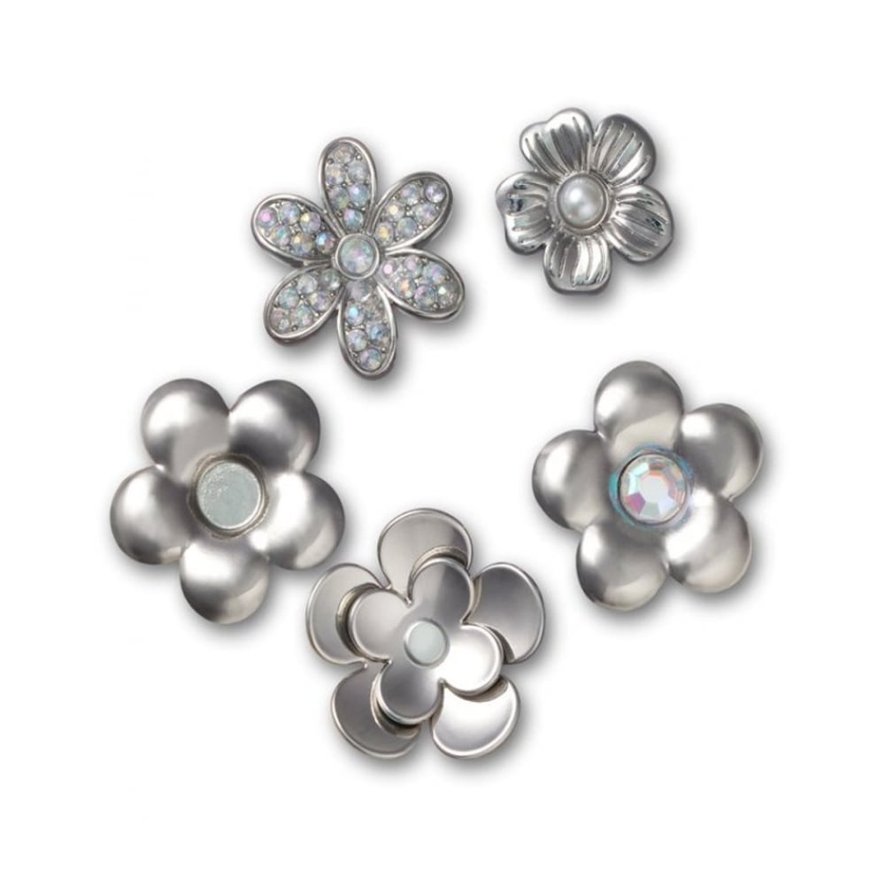 クロックスシルバーフラワー 5個セットギビッツ 10013258