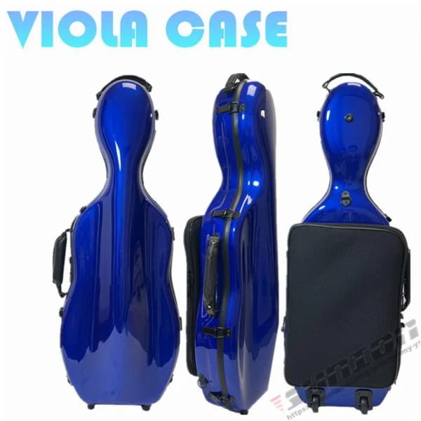 VIOLA CASE ビオラケース 楽器 弦楽器 グラスファイバー製 軽量 堅牢 ケース クッション付き ローラ付き リュック 手提げ ビオラ用アクセサリー