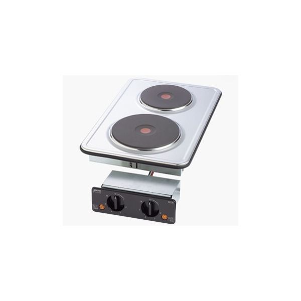 三化工業株式会社 SPH-212S シルバー [ビルトインプレートヒーター（2口縦型前面操作タイプ単相200V）]