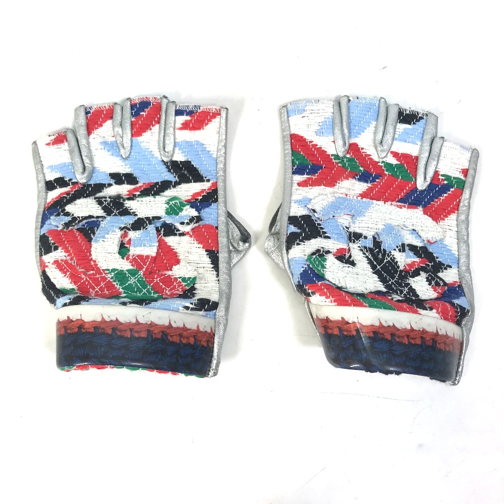 グローブ 手袋 CC ココマーク 16S エアライン 指あき レザー シルバー