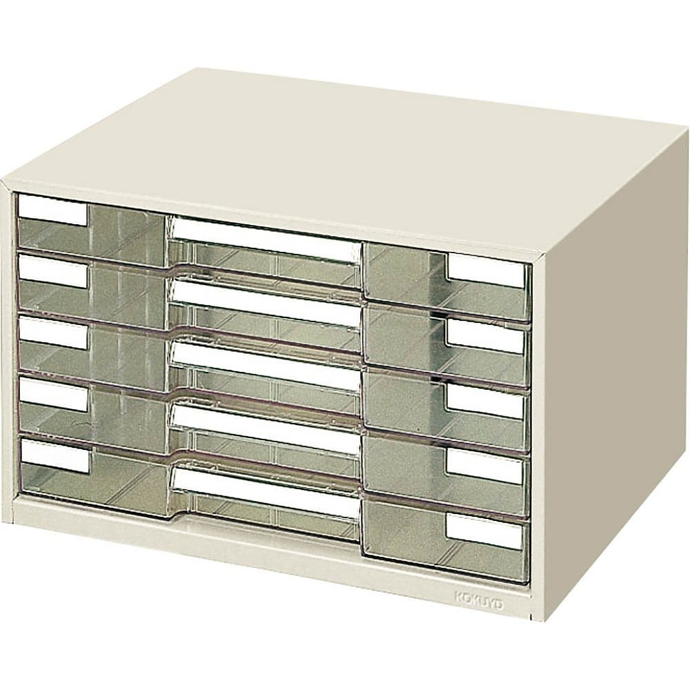 （まとめ買い）レターケース 透明プラスチック引き出し B4 横 5段 LC-YBG5M [x3]