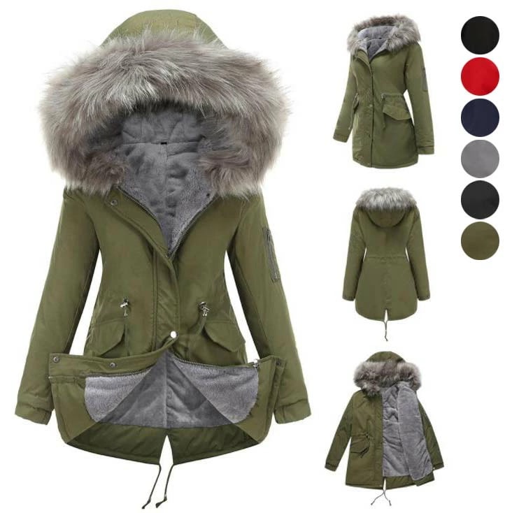 中綿コート ミドル丈 レディース 裏起毛コート フード付き フェイクファー ダウンコート 綿 大きいサイズ レディースアウター 女性 冬服 長袖 中綿ジャケット 韓国風 ブルゾン 母 ママ 通勤 コー