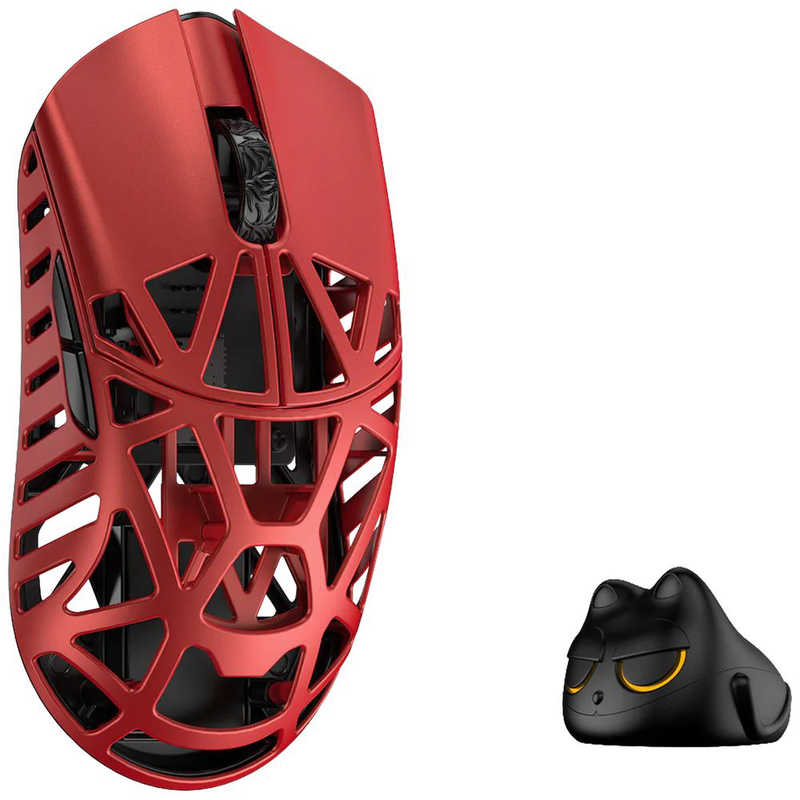 KIBU　ゲーミングマウス Beast X Mini Pro ［光学式 / 有線/無線(ワイヤレス) / 5ボタン / USB］ Red(Side slits)　WL-BXMINIPRO-RED-O