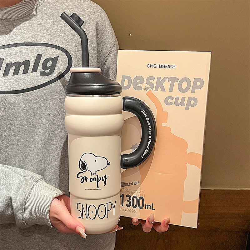 【スヌーピー】スヌーピーいちご生活保温カップ大容量女子アイスカップ大サイズカップ2024新型女子ストローカップ 5,369円
