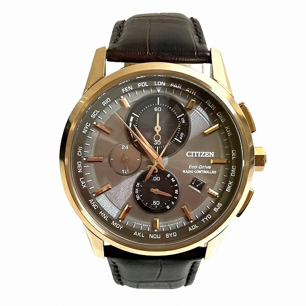 シチズン エコドライブ AT8113-12H 電波ソーラー 腕時計 メンズ 【中古】