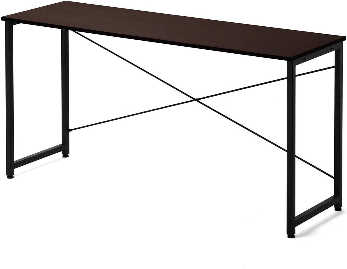 サンワダイレクト シンプルワークデスク 幅140×奥行45cm モニターアーム対応 組立簡単 パソコンデスク 机 PCデスク ブラウン 100-DESKF018BR