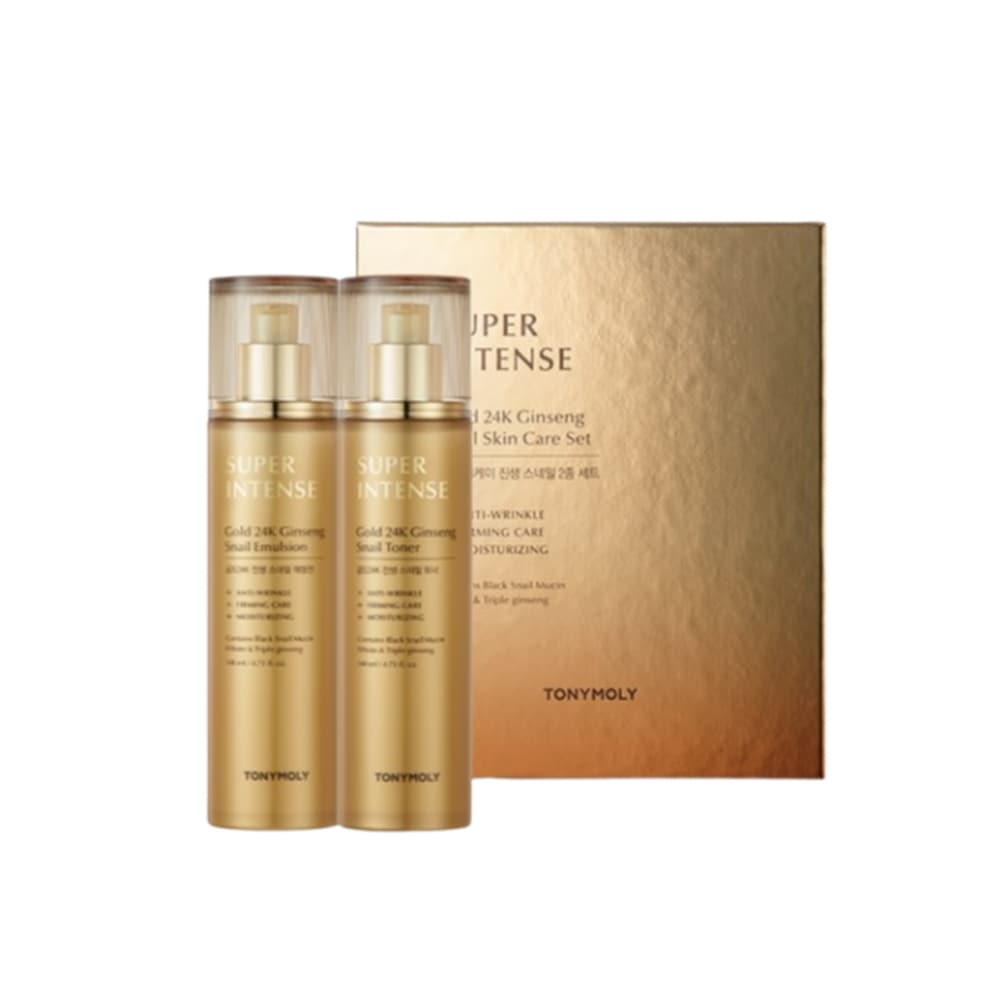 スーパーインテンス ゴールド 24K ジンセン スネイル トナー 140ml + エマルジョン 140ml セット1個