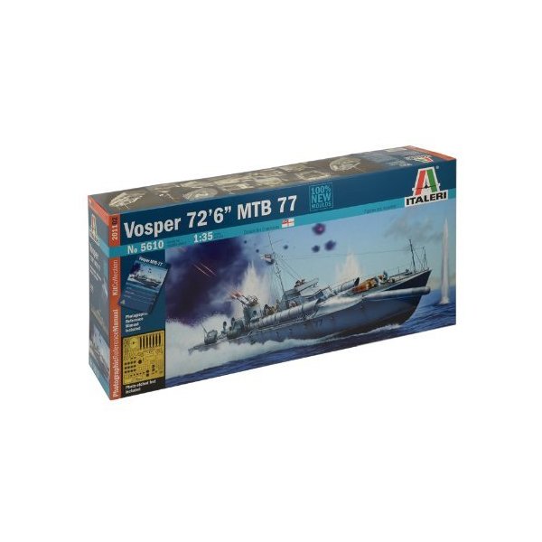 Italeri 510005610-1:35 Vosper 72 6 MTB 77 並行輸入品