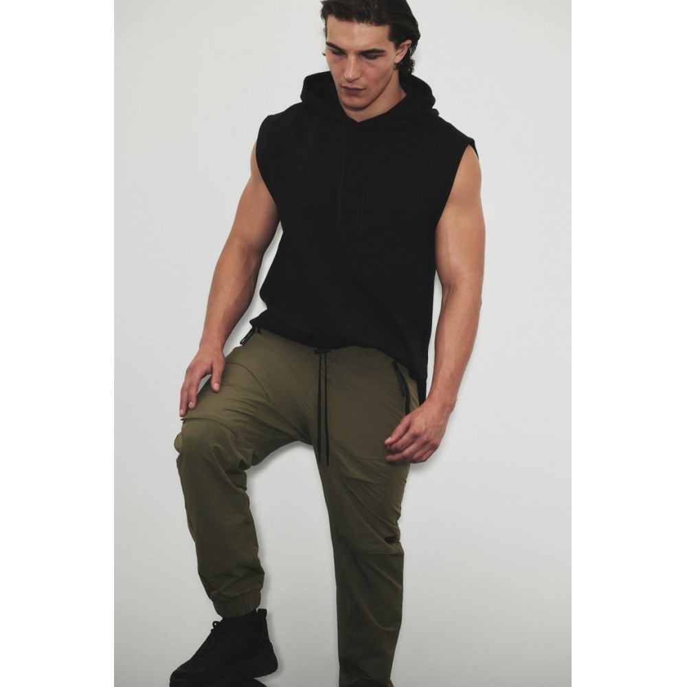 H&M スポーツカーゴジョガーパンツカーキグリーン