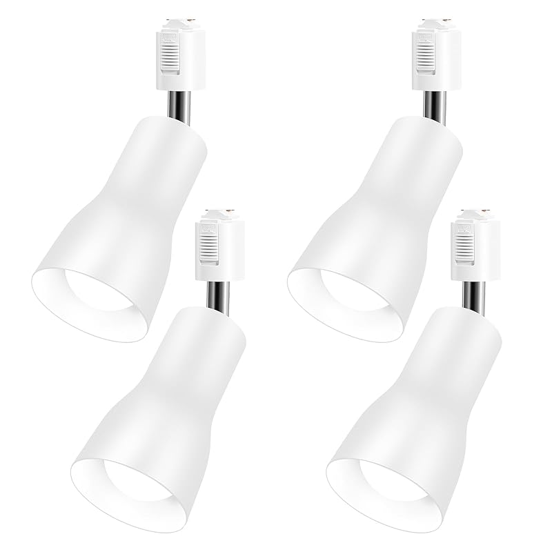 Pispoer ダクトレール用スポットライト-ダクトレール用照明器具 ライティングレール 照明- 付き13W(LEDレフランプ100W形相当)RA80 1500LM 非調光 ビーム角220度-ダクト