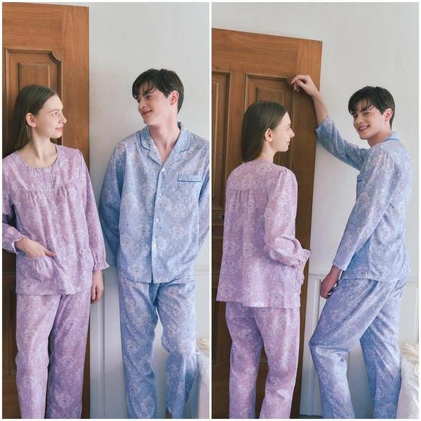 プラス 季節の変わり目 カップル パジャマセット VPAA208MVPAA208WSSG