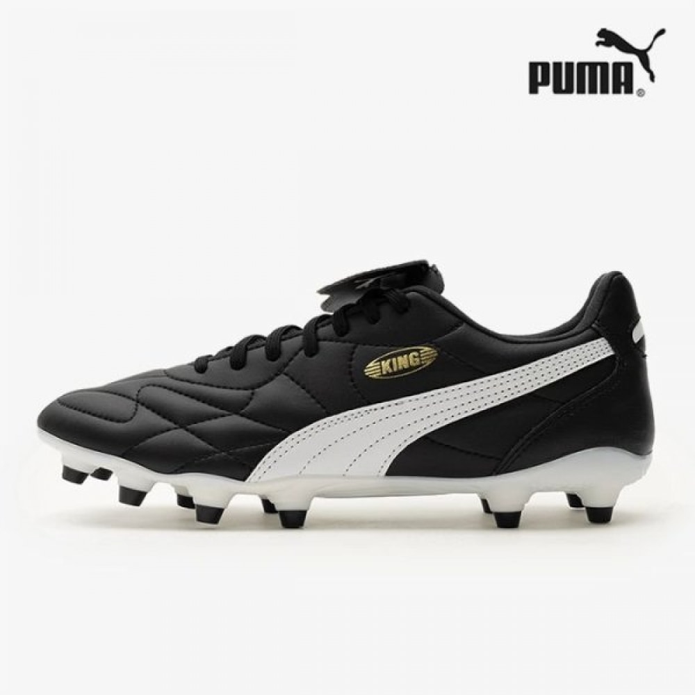 プーマガレリアプーマキングトップ FG AG ブラックグラスサッカーシューズ
