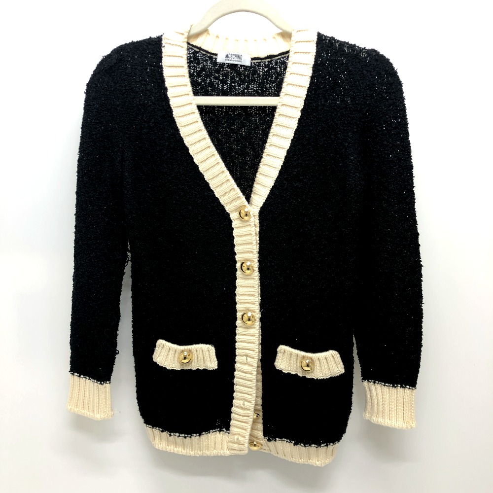 モスキーノ カーディガン MOSCHINO モスキーノ カーディガン バイカラー カーディガン