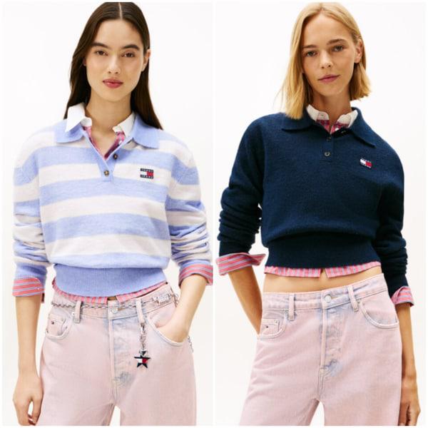女性用フラッフィーポロセーター T32G0KTO12TWT1 TOMMY JEANS