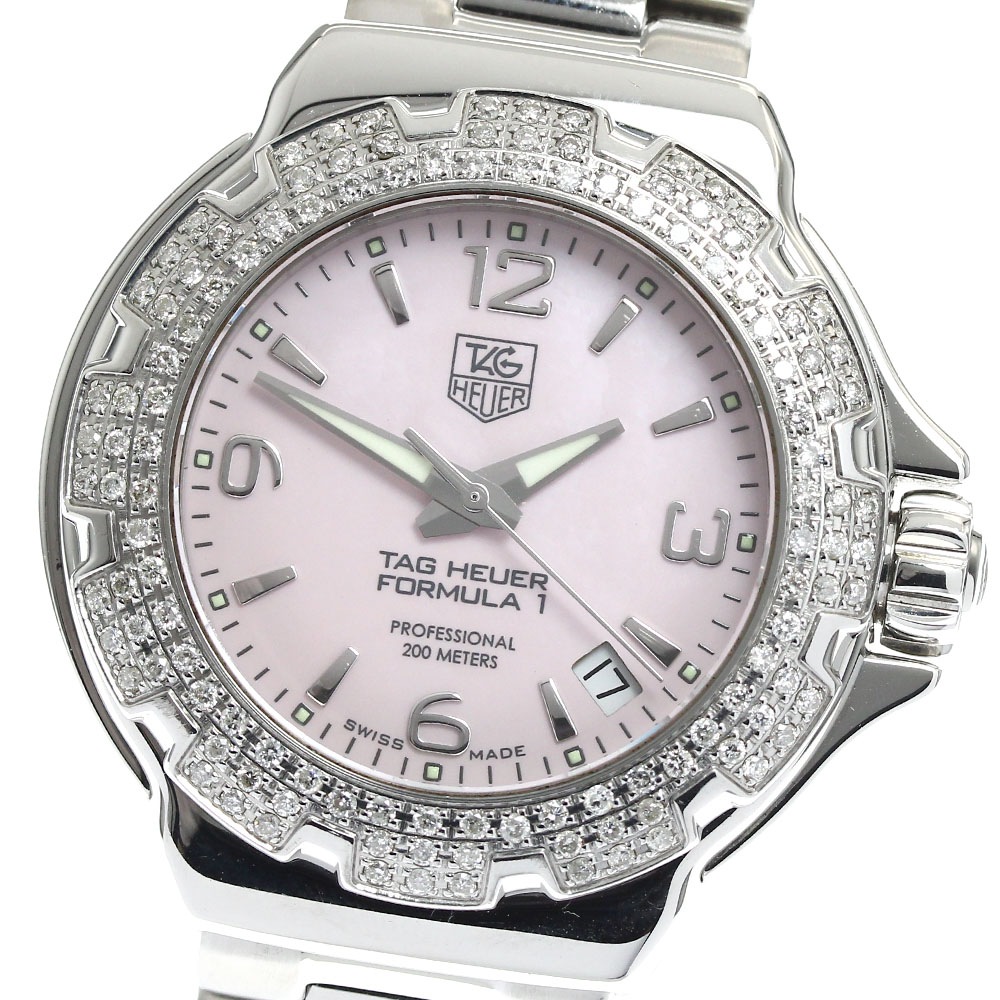タグホイヤー TAG HEUER フォーミュラ1 グラマーダイヤモンド デイト ダイヤベゼル クォーツ レディース 良品 保証書付き_897917【中古】