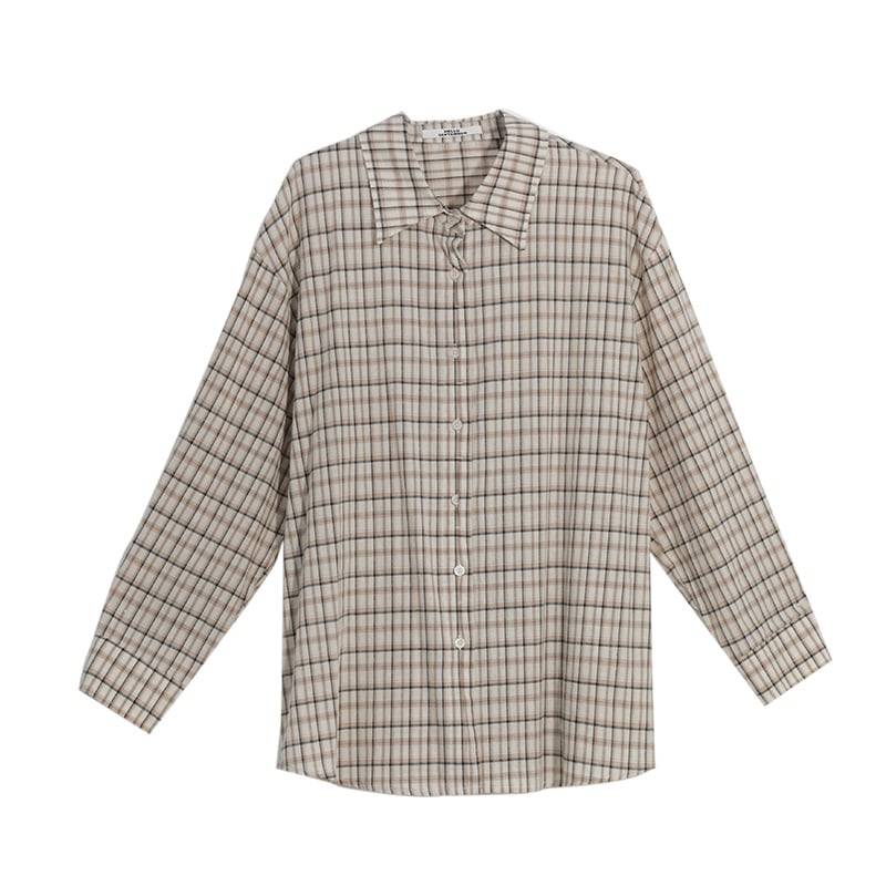 シャツ ブラウス ツイルチェックシャツ