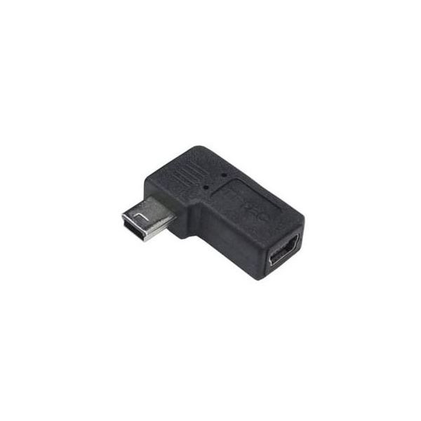 (まとめ)変換名人 変換プラグ USB mini5pin 左L型(フル結線) USBM5-LLF(×20セット)