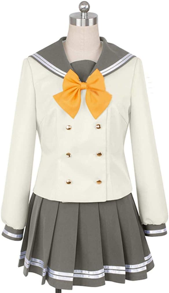 黒澤ルビィ 学院女子制服 長袖セーラー服 4店セット コスプレ衣装 黄色いリボン