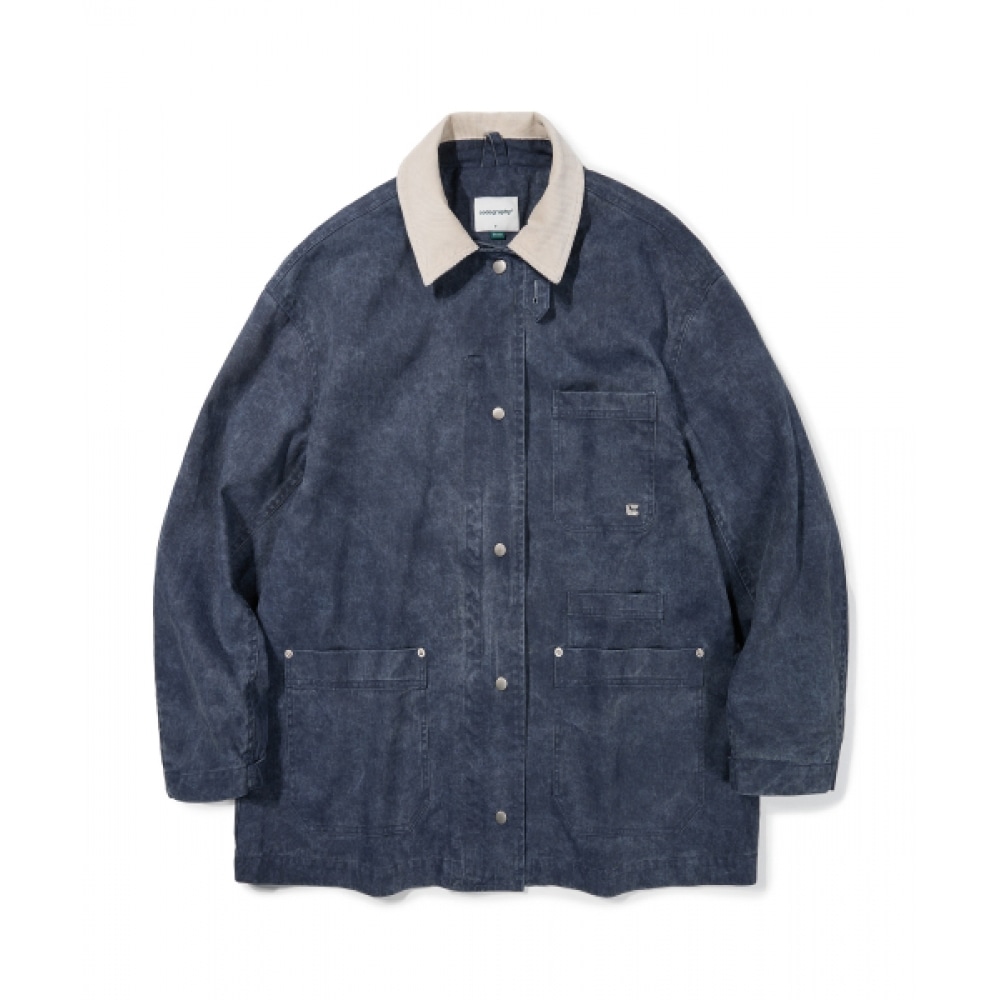 CODEGY (女性) ウォッシュ加工フレンチジャケット_ネイビー