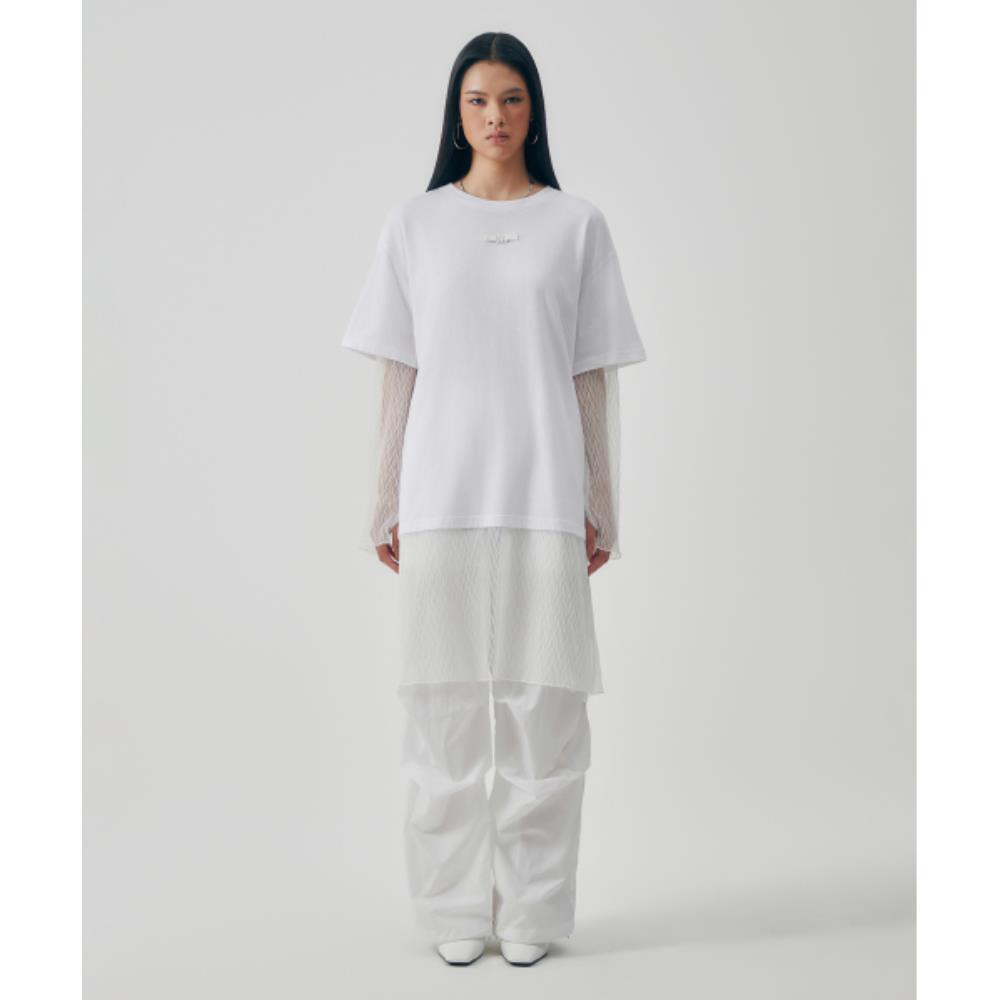 TREEMINGBIRD Layered Lace Long Sleeves White TM2513TS0