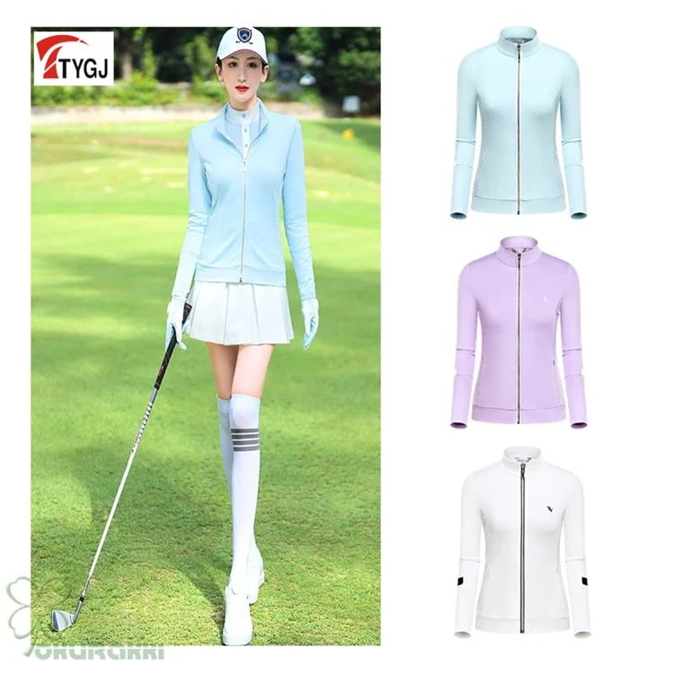 ゴルフ 長袖シャツ ゴルフウェア シャツ レディース ジャケット 春夏 新作モデル2501gfnls01
