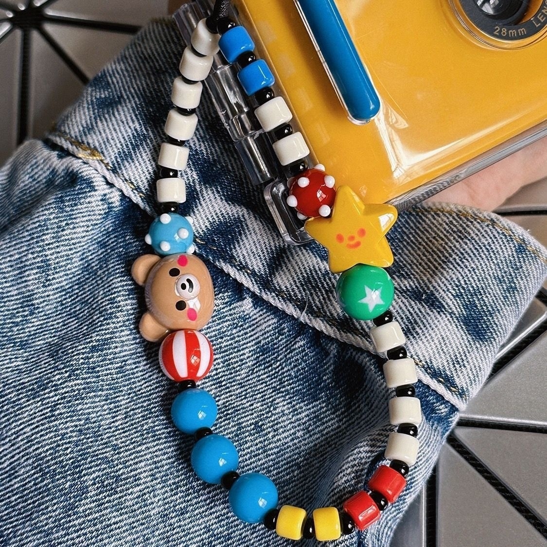 Colorshubオリジナル手作りビーズ携帯電話チェーンかわいいクマの子供のような短い手首ccdカメラチェーンペンダント 4,862円