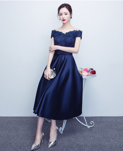 A1249　オフショルダーパーティードレス　イブニングドレス