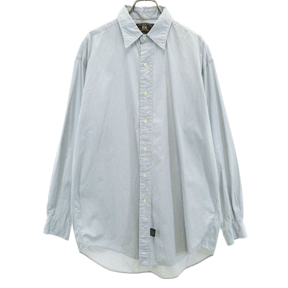 RRL 90s 初期タグ 赤3星 オールド チェック柄 長袖 シャツ M グレー ダブルアールエル RALPH LAUREN メンズ