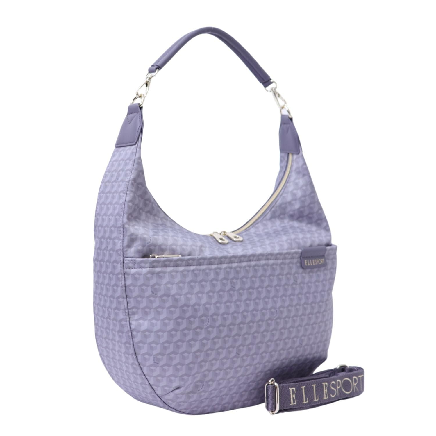 [エル スポーツ] 5010 ハーフムーン ２WAY ショルダーバッグ 軽量 はっ水 キューブ (グレー(GRAY))