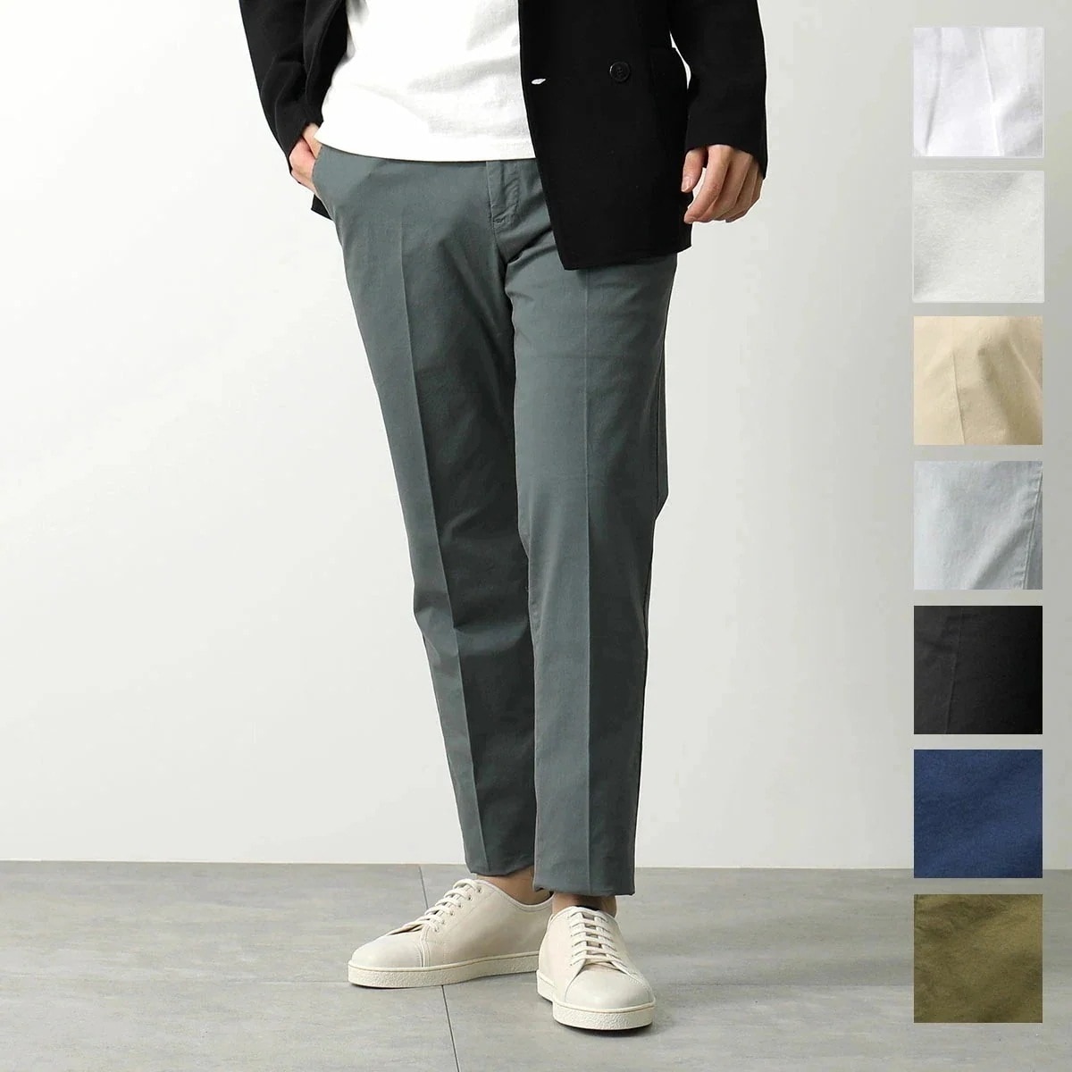 PT TORINO ピーティートリノ スラックス COVT01Z00CL1 NU35 メンズ ノープリーツ スリムフィット ストレッチ テーパード パンツ カラ