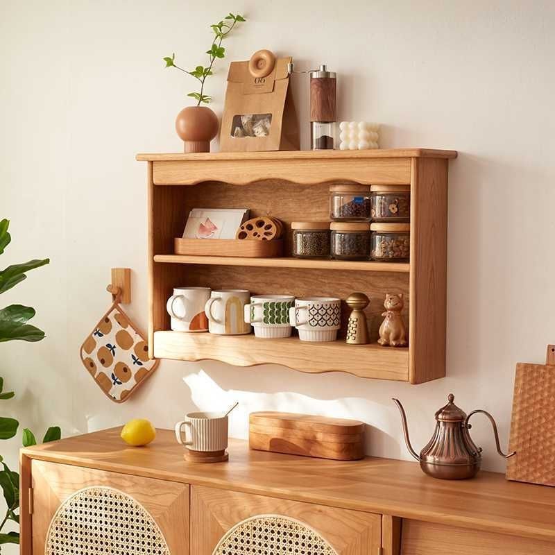 無垢材ウォールキャビネットウォールキャビネット壁掛け収納キャビネットサイドボード北欧壁掛け本棚吊り下げデュオバオパビリオン収納ラック