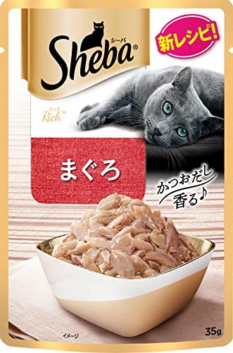 他サイト： シーバ (Sheba) リッチ キャットフード まぐろ 成猫用 35g×12個(まとめ買い)の商品画像