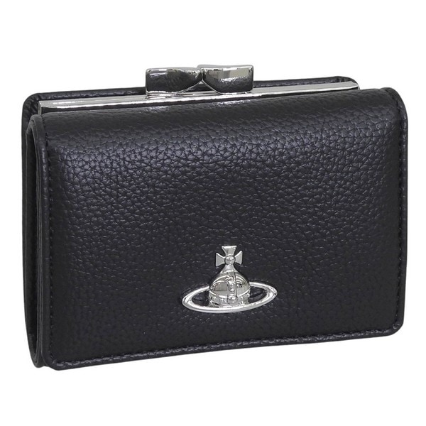 ヴィヴィアンウエストウッド 財布 レディース 三つ折り財布 レザー ブラック SMALL FRAME WALLET 5115002MWS000DN403 VIVIENNE WESTWOOD