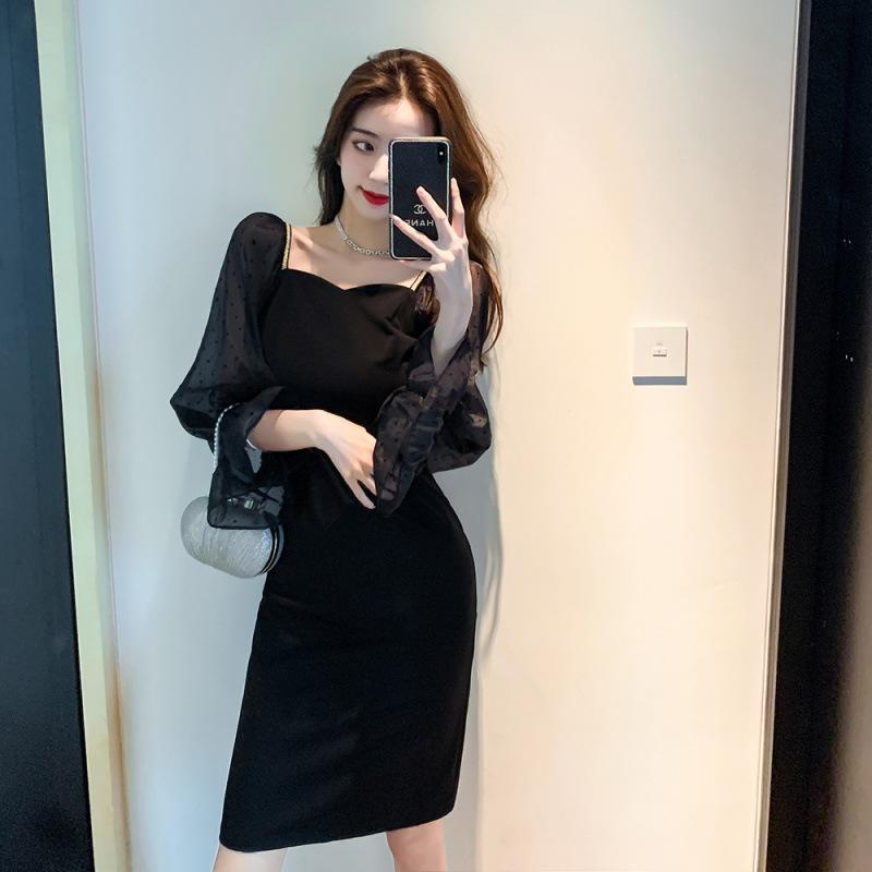 【即納】5月新品ワンピースレディース キャバドレス キャバクラ ドレス 長袖 パーティードレス OL通勤 ワンピース 20代30代40代50代