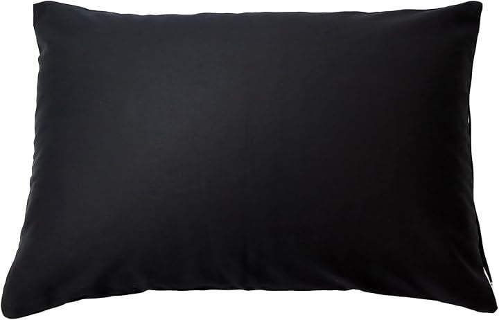 日本製 そばがら 枕 そば殻 まくら 高さ調節可能 コットン枕カバー付き(ブラック 大)