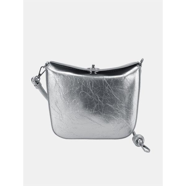 女性ハーフムーンクロスボディバッグ ミニバッグ シルバーバッグ デートルック ファッションバッグ LRE043_P403163896