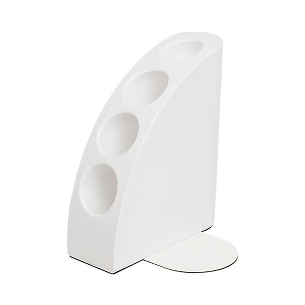 （まとめ） ナカバヤシブックエンドペンスタンド 4穴 ホワイト PS-BE1W 1個 (×5セット)