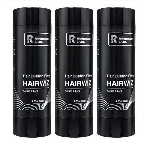 リグロースラボ ヘアウィズ ヘアビルディングファイバー (ライトブラウン) 50g 3本　Regrowth Labs　海外発送　日時指定不可　国際郵便発送