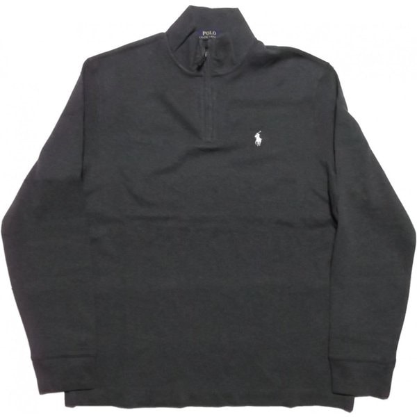 ワンポイント ハーフジッパー カットソー グレー PR2-556