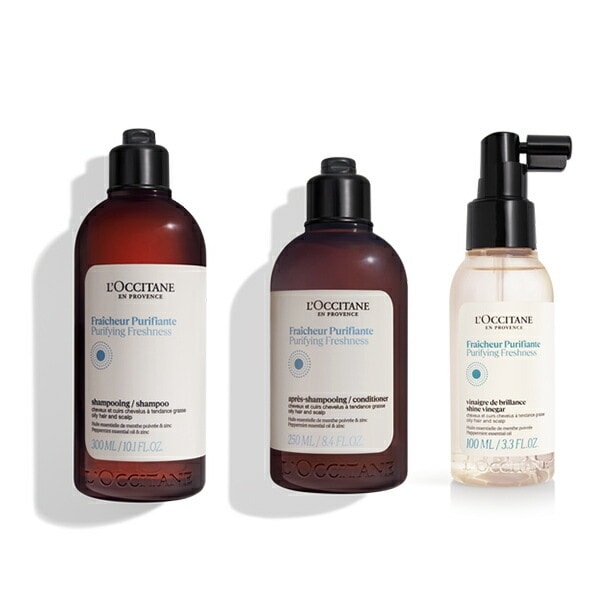 シャンプー 300mL コンディショナー 250mL 洗い流さないヘアトリートメント シャイニングビネガー 100mL ギフト ヘアケア 3点セット ピュアフレッシュ 女性 誕生日 20代 30代 4