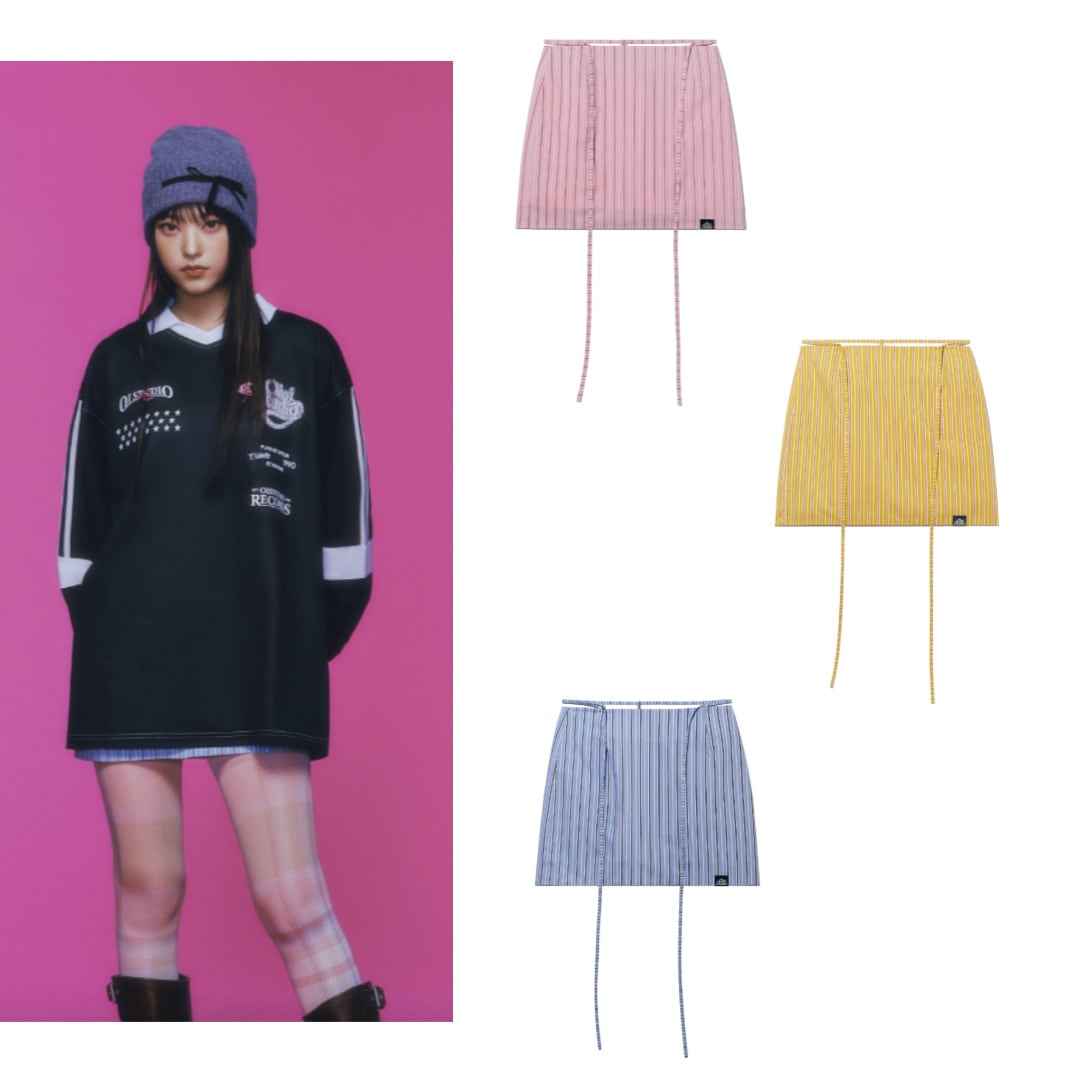 【NewJeans O!Oi】 CURSIVE LOGO ミニスカート