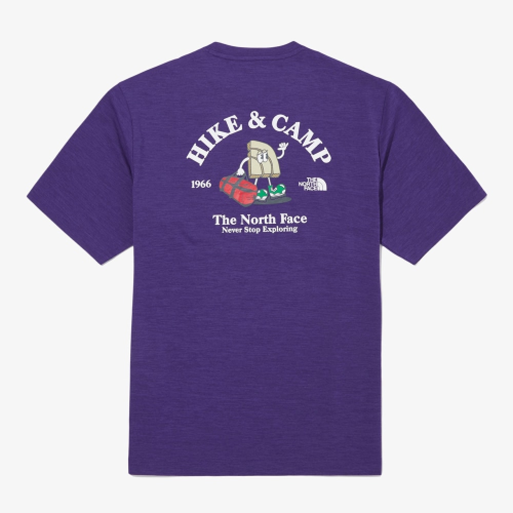 ザノースフェイス NT7UQ15D メンズハイキング&キャンプショートスリーブラウンドTシャツ